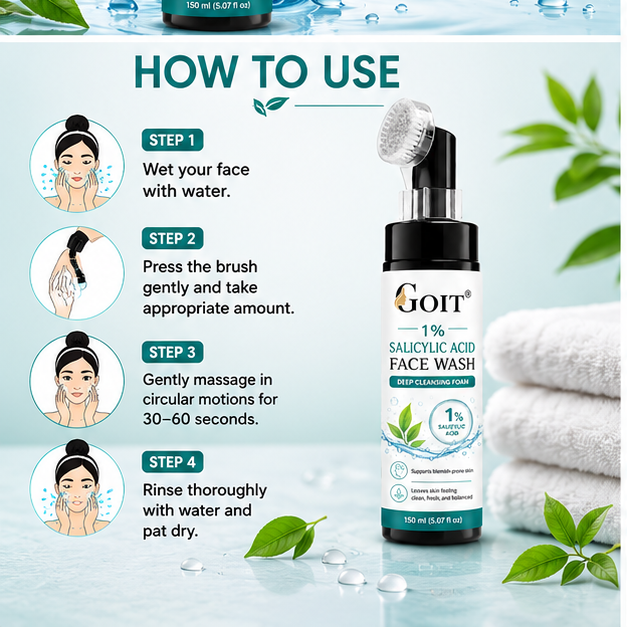 1% Salicylic Acid Face Wash Foam